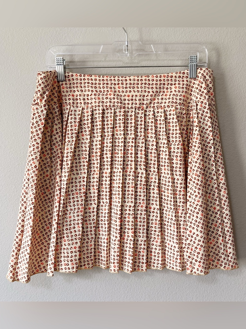 Toad&Co Sunkissed Pleated Skort Ivory Orange Floral Print Size Large Athleisure - Picture 9 of 15